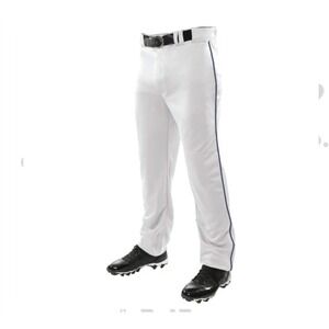 Champro Triple Crown Open Bottom Baseball Pants White/Navy Piping Adult‎ 2XL NWT